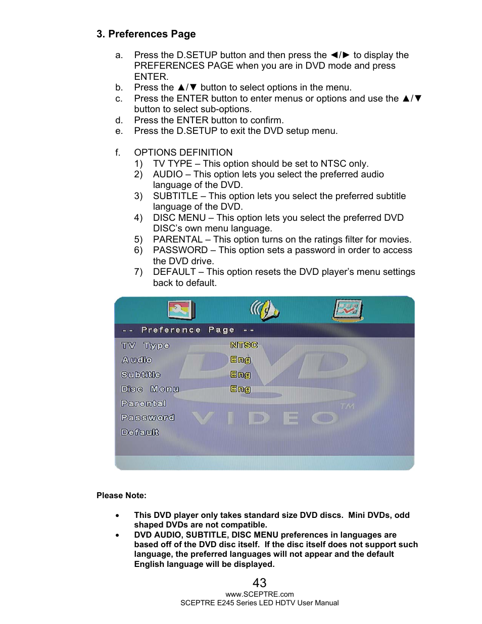 Sceptre E245BD-FHDR User Manual | Page 43 / 58