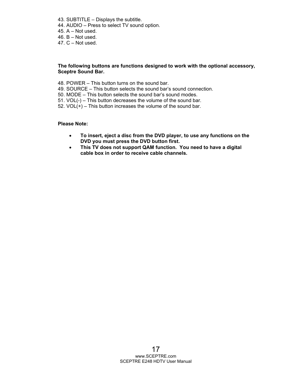 Sceptre E248BD-FMQR User Manual | Page 17 / 65