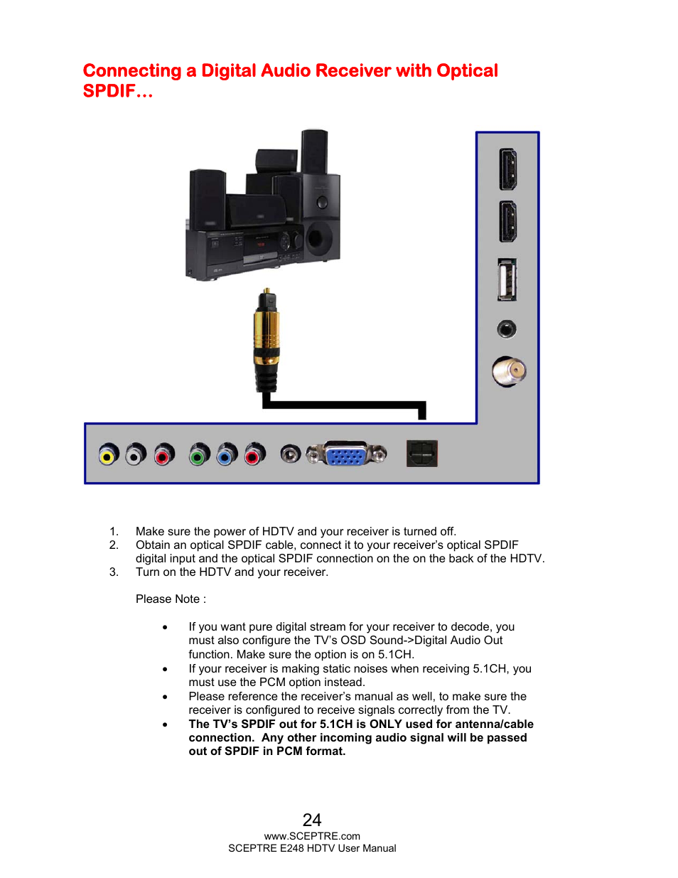 Sceptre E248BD-FMQR User Manual | Page 24 / 65