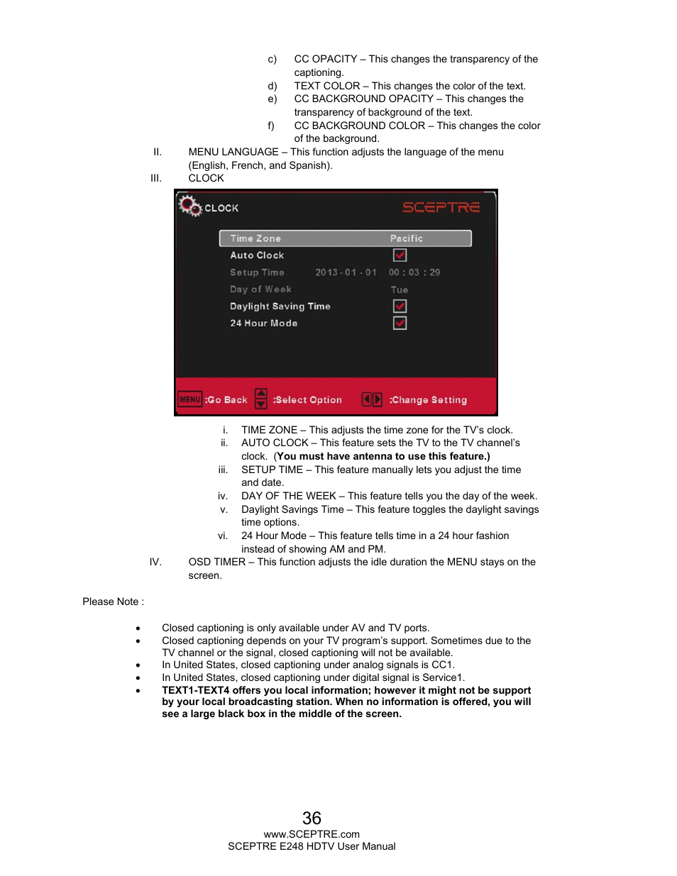 Sceptre E248BD-FMQR User Manual | Page 36 / 65