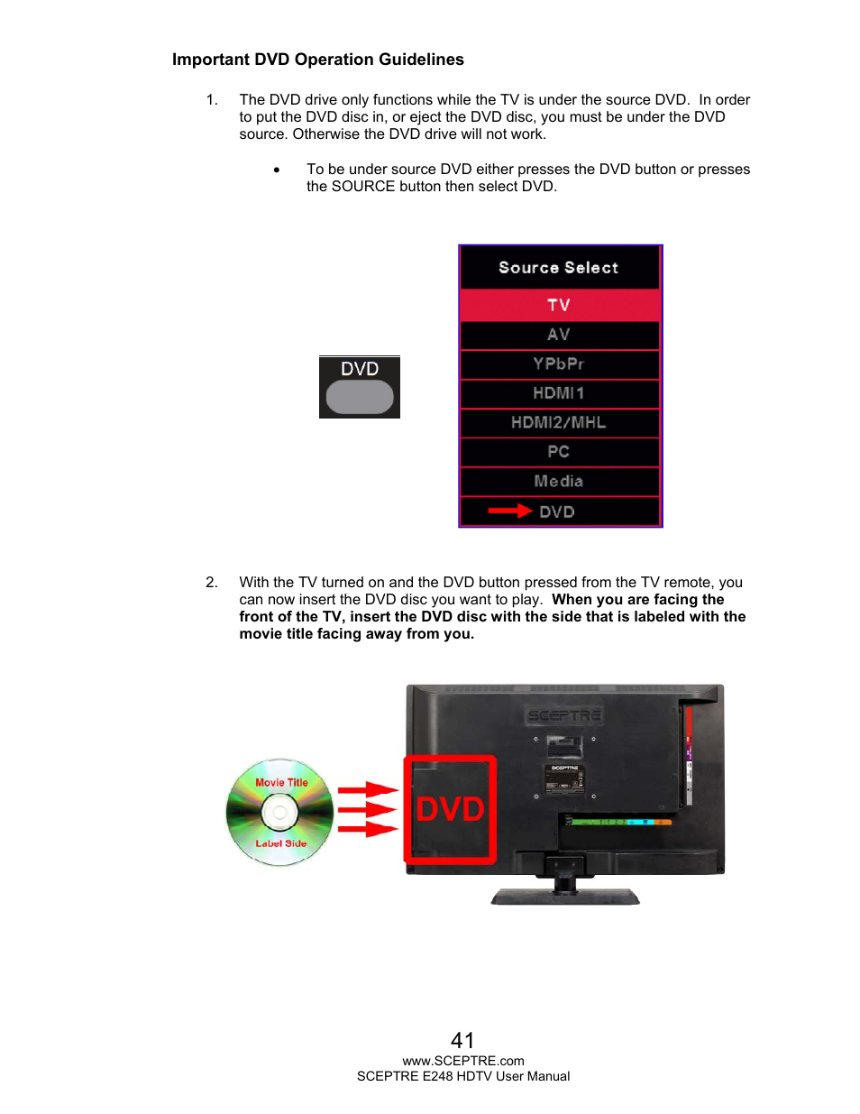 Sceptre E248BD-FMQR User Manual | Page 41 / 65