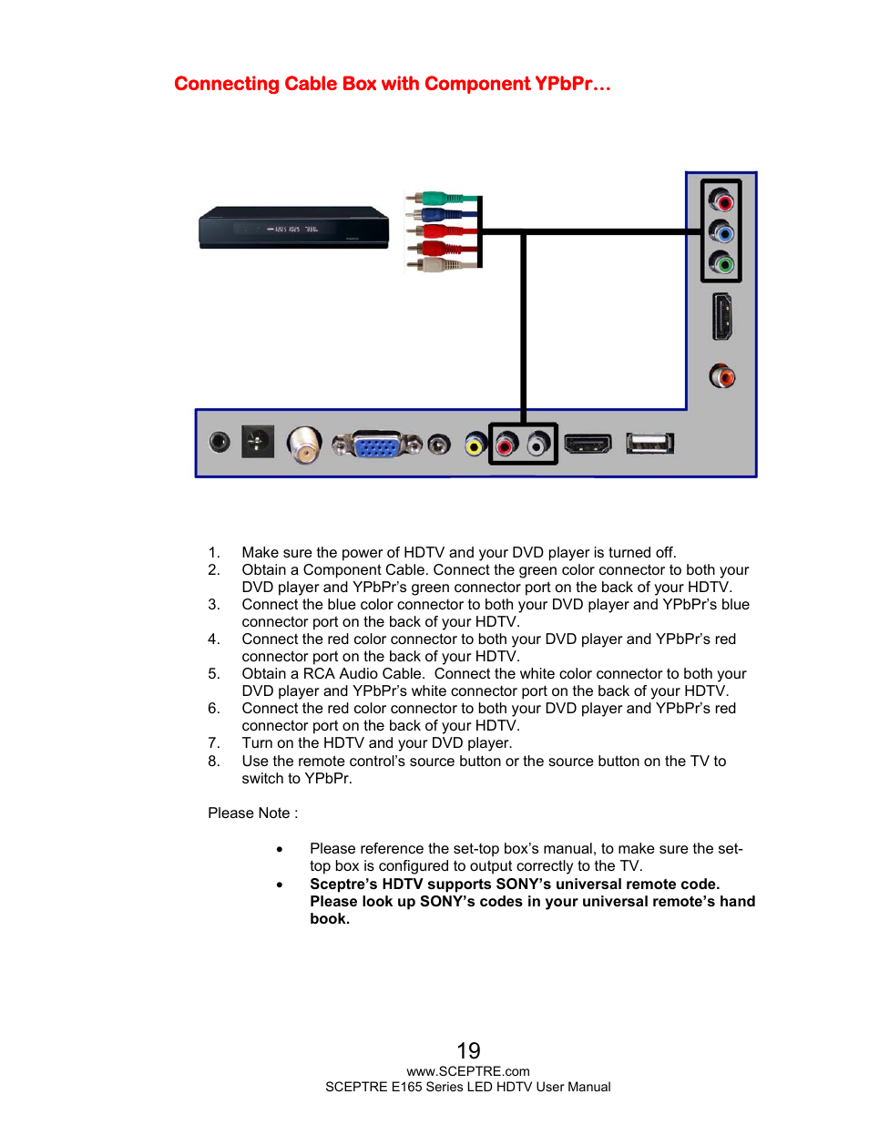 Sceptre E165BD-HD User Manual | Page 19 / 58