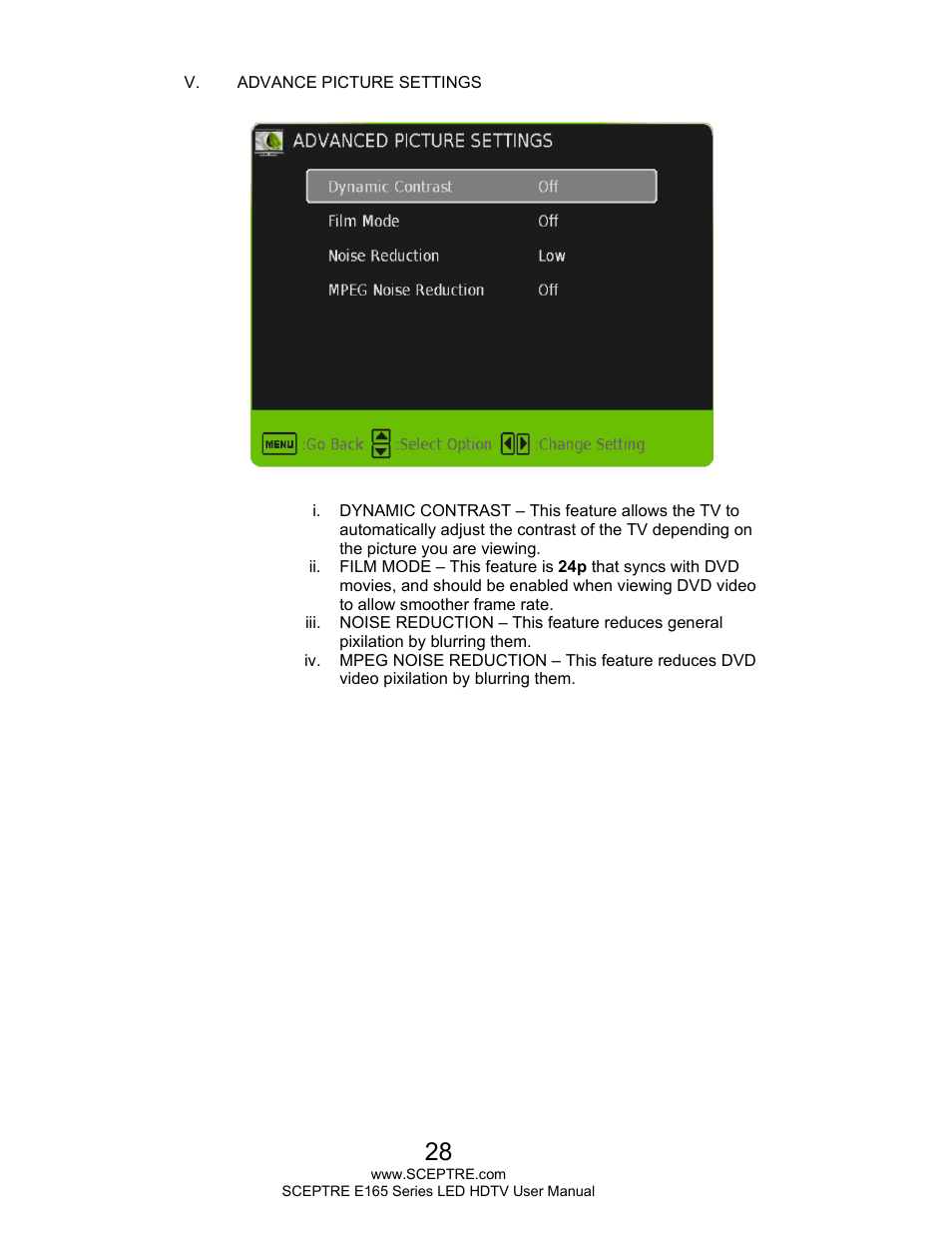 Sceptre E165BD-HD User Manual | Page 28 / 58