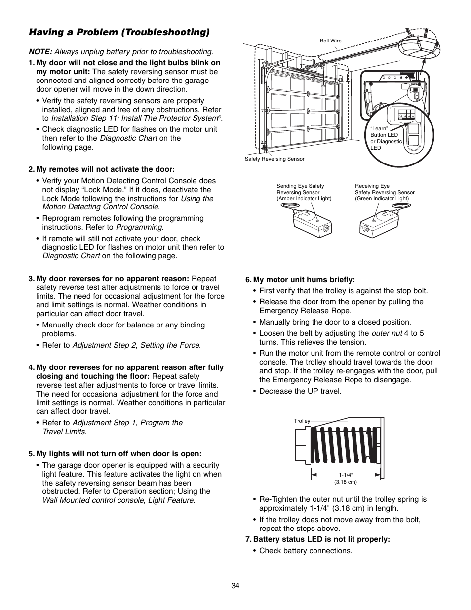 Having a problem (troubleshooting) | Craftsman 315 SERIES 139.53939D User Manual | Page 34 / 80