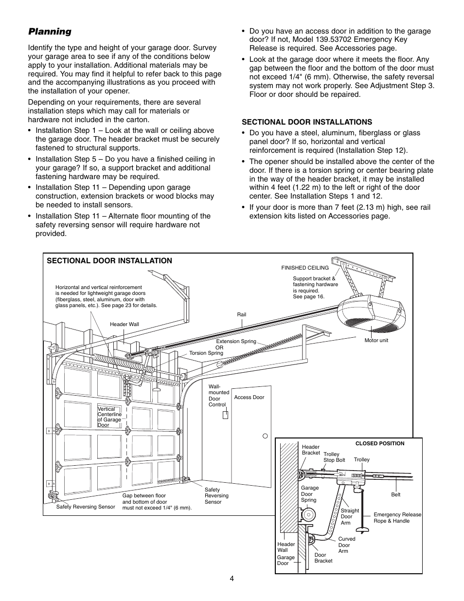 Planning | Craftsman 315 SERIES 139.53939D User Manual | Page 4 / 80