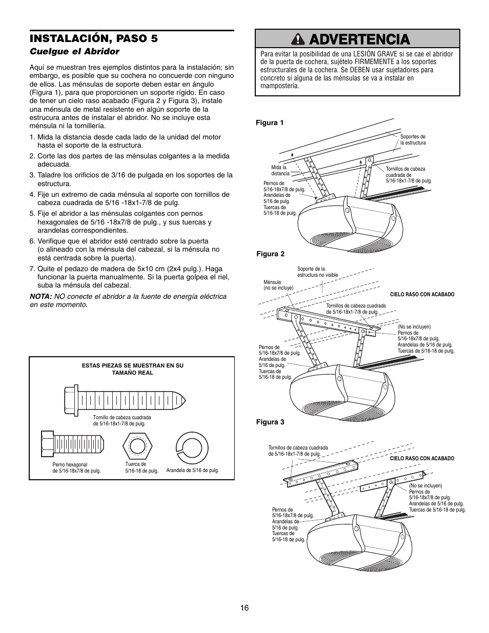 Instalación, paso 5 | Craftsman 315 SERIES 139.53939D User Manual | Page 56 / 80