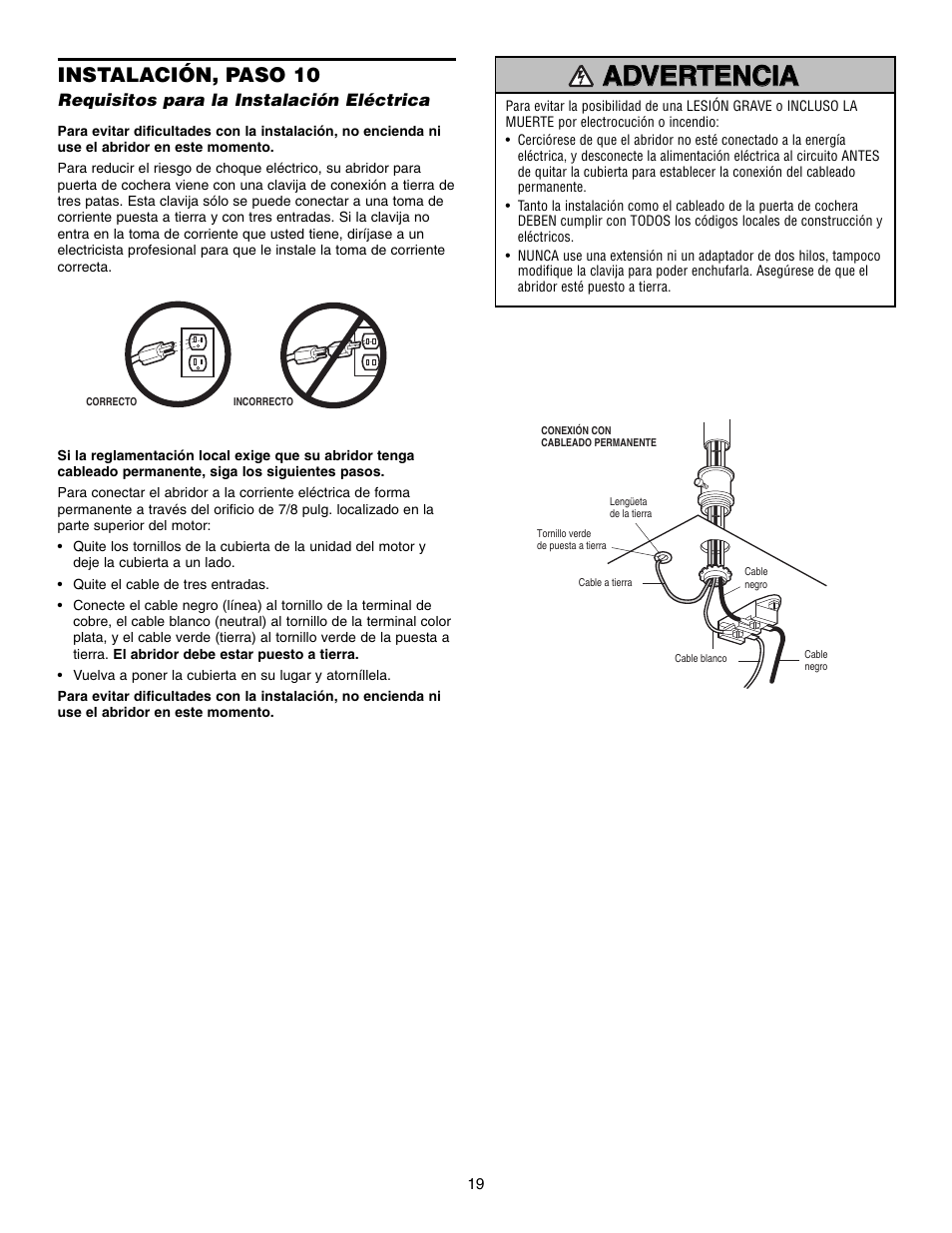 Instalación, paso 10 | Craftsman 315 SERIES 139.53939D User Manual | Page 59 / 80