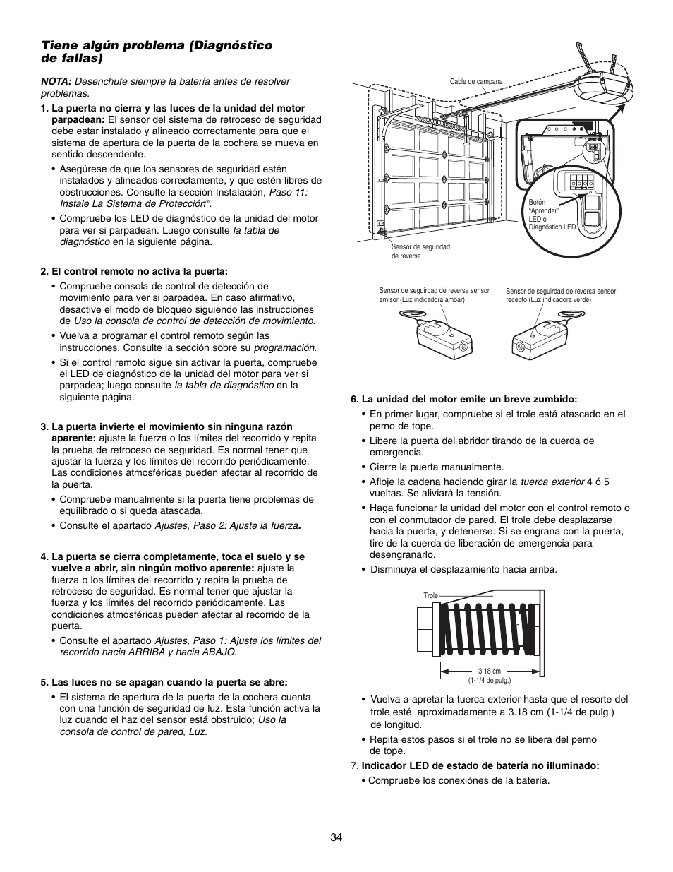 Tiene algún problema (diagnóstico de fallas) | Craftsman 315 SERIES 139.53939D User Manual | Page 74 / 80