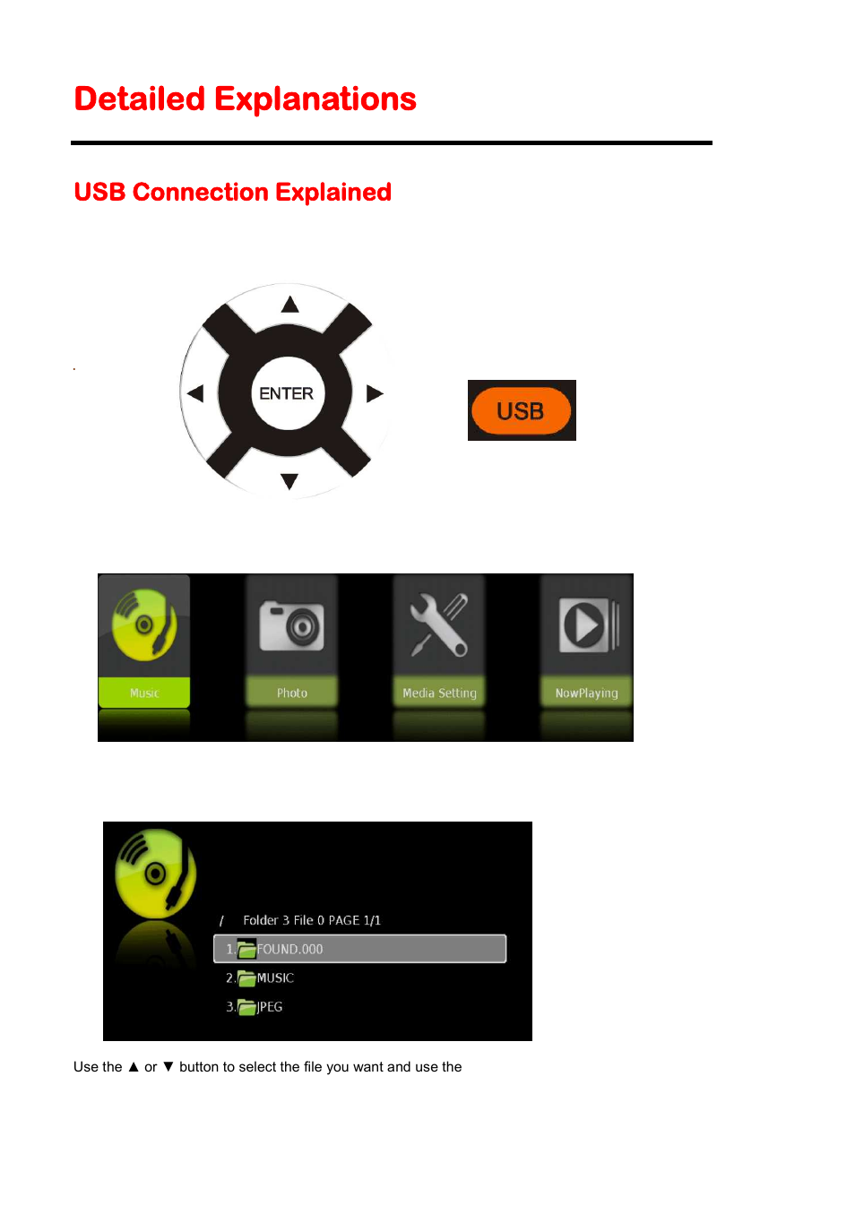 Detailed explanations, Usb connection explained | Sceptre E195BD-SHDC User Manual | Page 34 / 56
