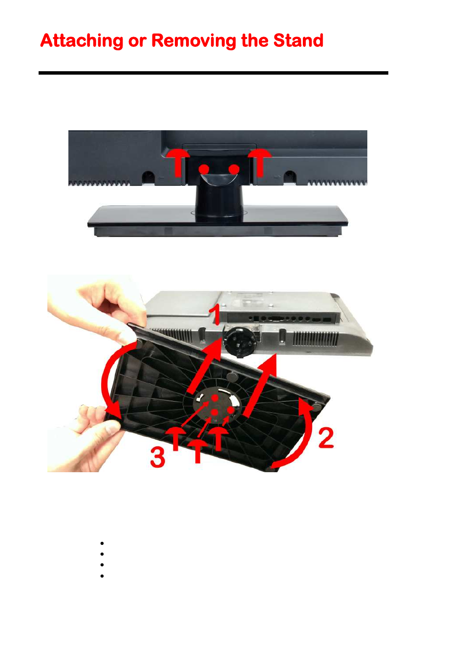 Attaching or removing the stand | Sceptre E195BD-SHDC User Manual | Page 8 / 56