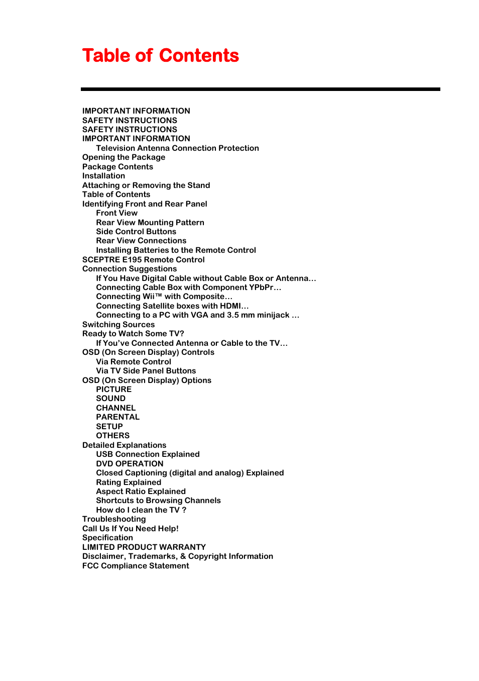 Sceptre E195BD-SHDC User Manual | Page 9 / 56