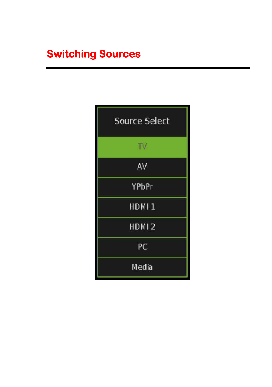 Switching sources | Sceptre E195BV-SHDE User Manual | Page 21 / 50