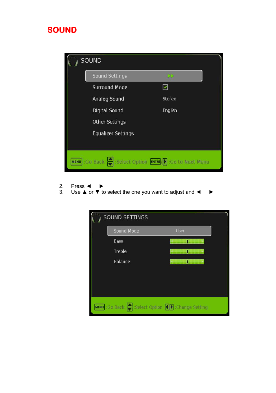 Sound | Sceptre E195BV-SHDE User Manual | Page 27 / 50