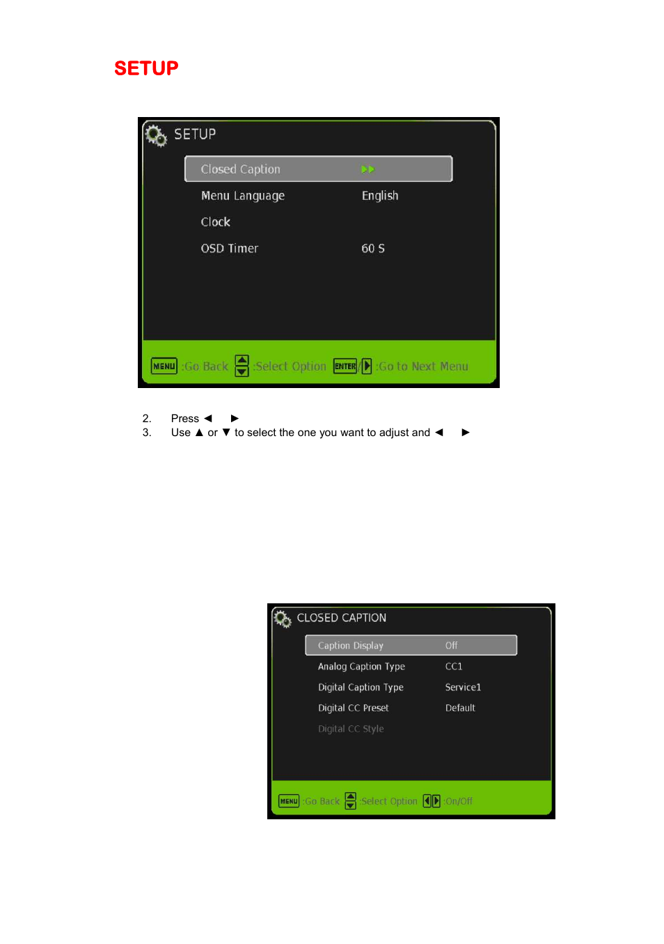 Setup | Sceptre E195BV-SHDE User Manual | Page 31 / 50