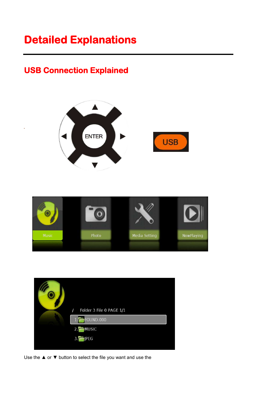 Detailed explanations, Usb connection explained | Sceptre E195BV-SHDE User Manual | Page 34 / 50