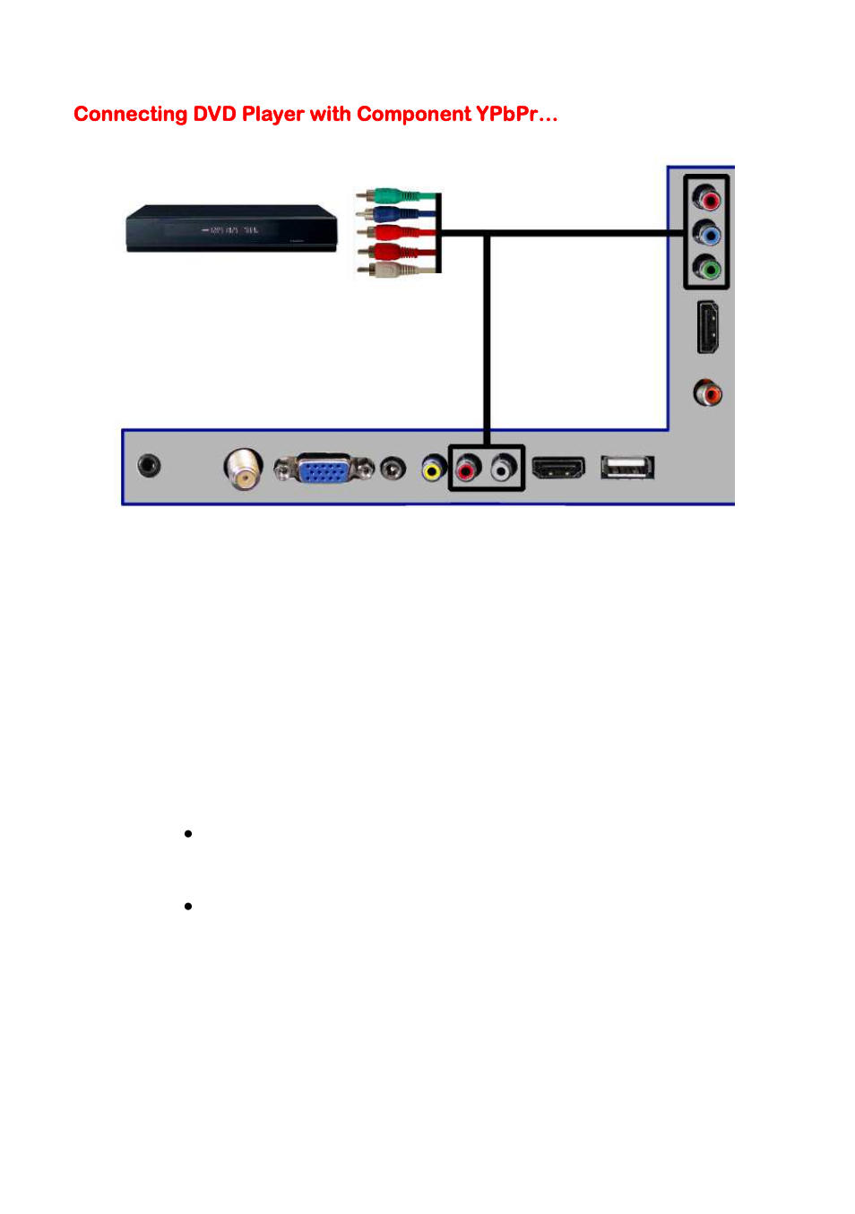 Connecting dvd player with component ypbpr | Sceptre E245BV-FHD User Manual | Page 18 / 55