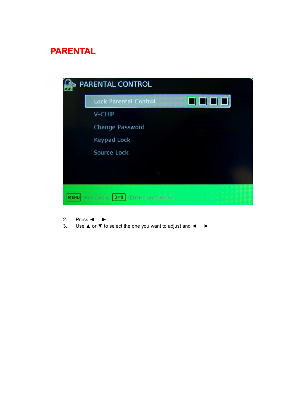Parental | Sceptre E245BV-FHD User Manual | Page 31 / 55