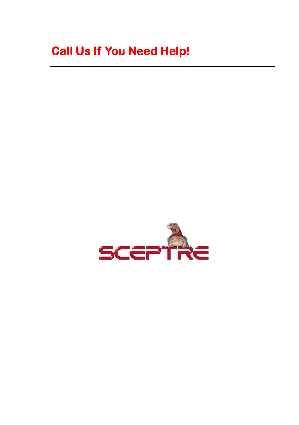 Call us if you need help | Sceptre E245BV-FHD User Manual | Page 49 / 55