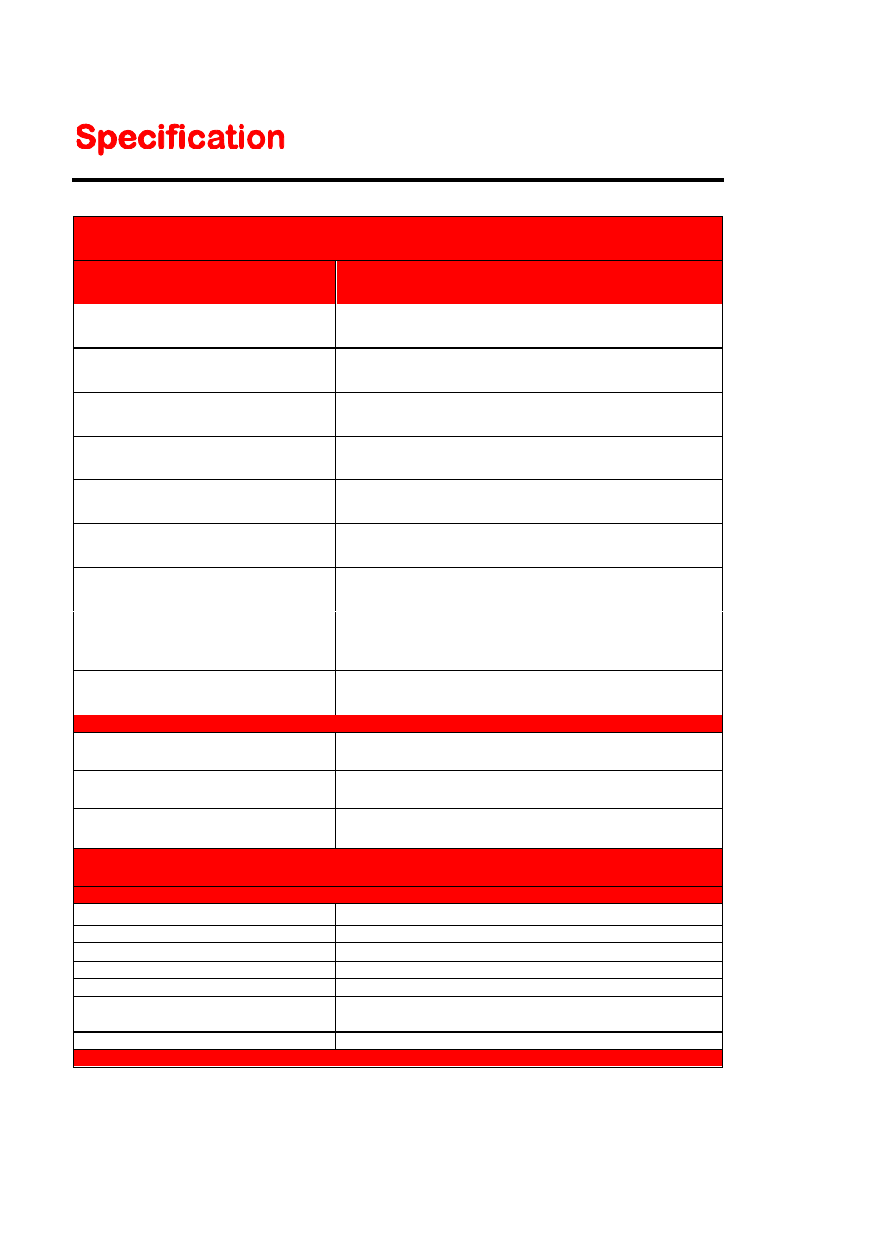 Specification | Sceptre E245BV-FHD User Manual | Page 50 / 55