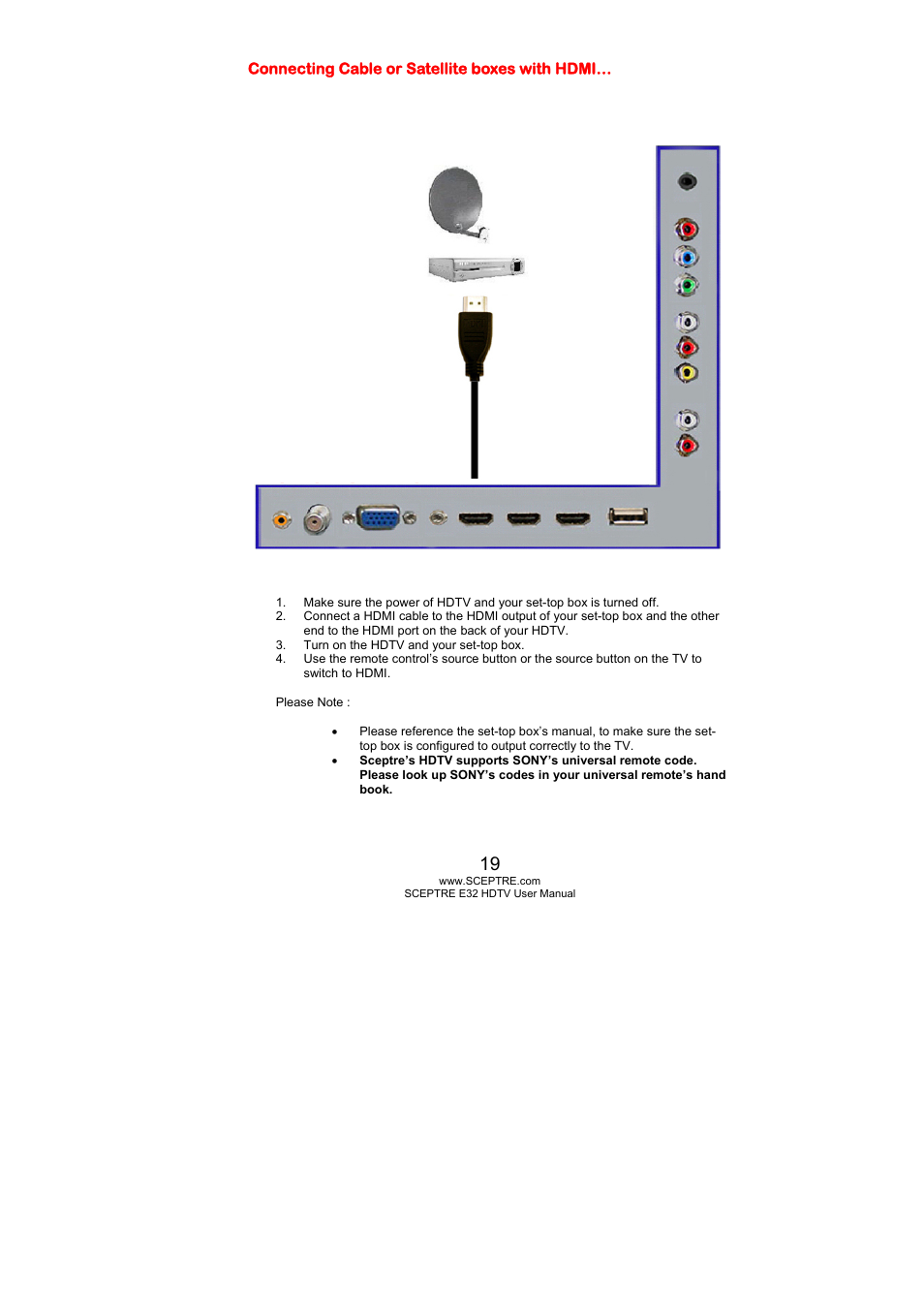 Sceptre E325BD-HD User Manual | Page 19 / 58