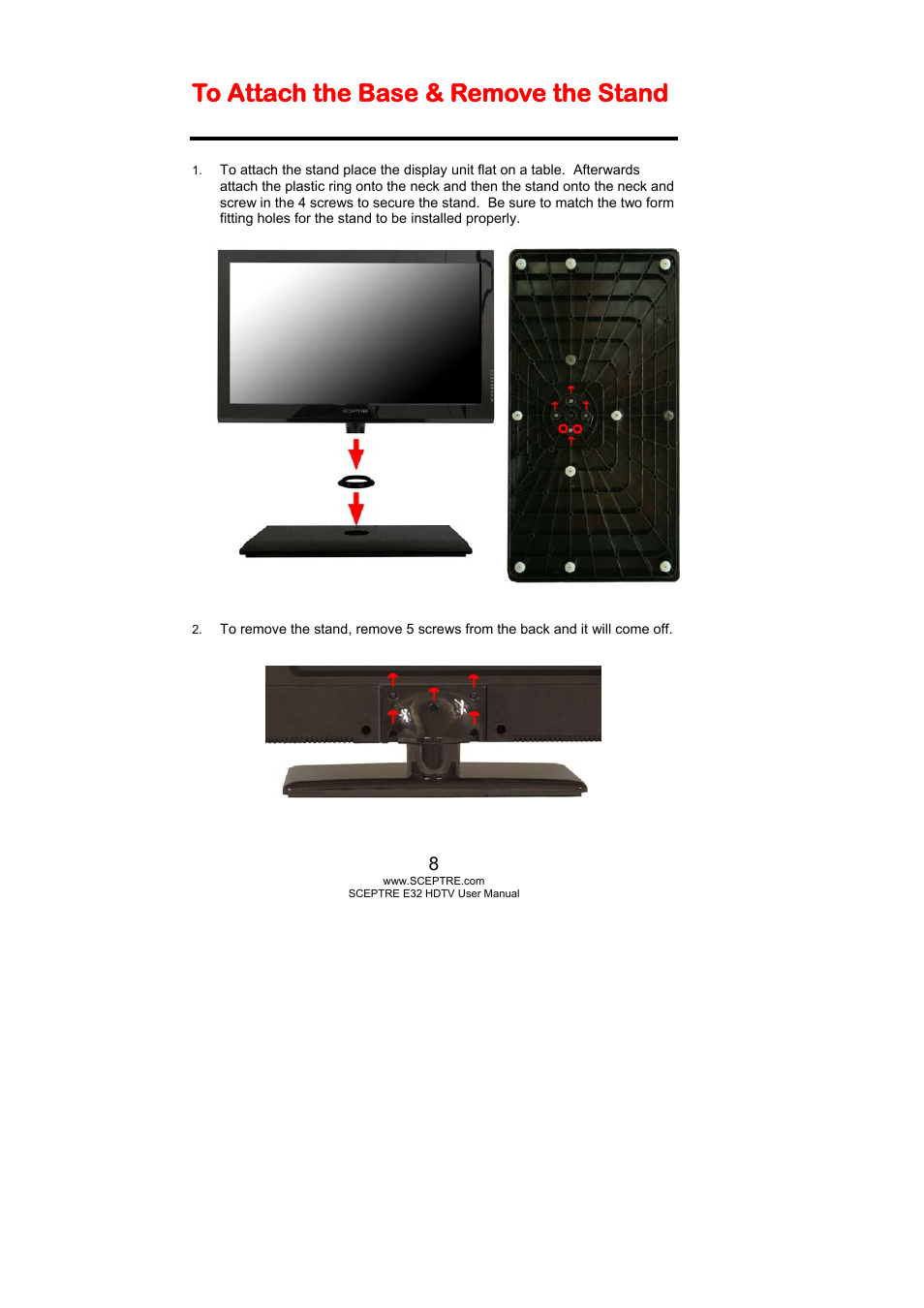 Sceptre E325BD-HD User Manual | Page 8 / 58