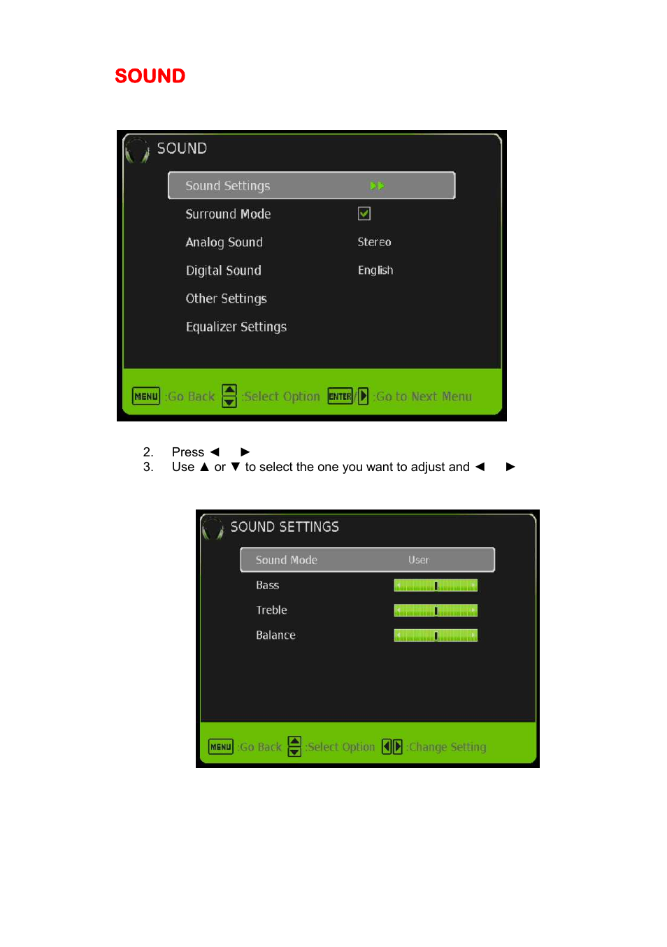 Sound | Sceptre X325BV-FMDR User Manual | Page 29 / 56