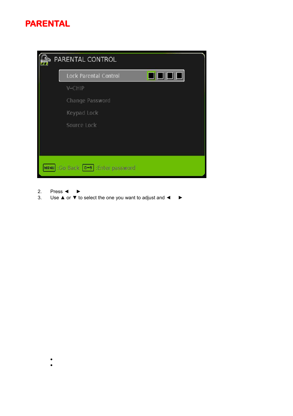 Parental | Sceptre X325BV-FMDR User Manual | Page 32 / 56