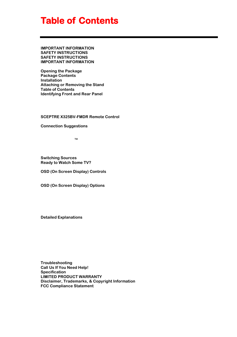 Sceptre X325BV-FMDR User Manual | Page 9 / 56