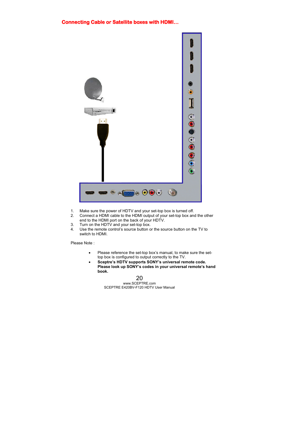 Sceptre E420BV-F120 User Manual | Page 20 / 56