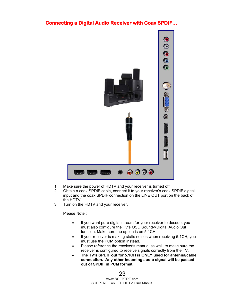 Sceptre E465BV-FHDD User Manual | Page 23 / 56