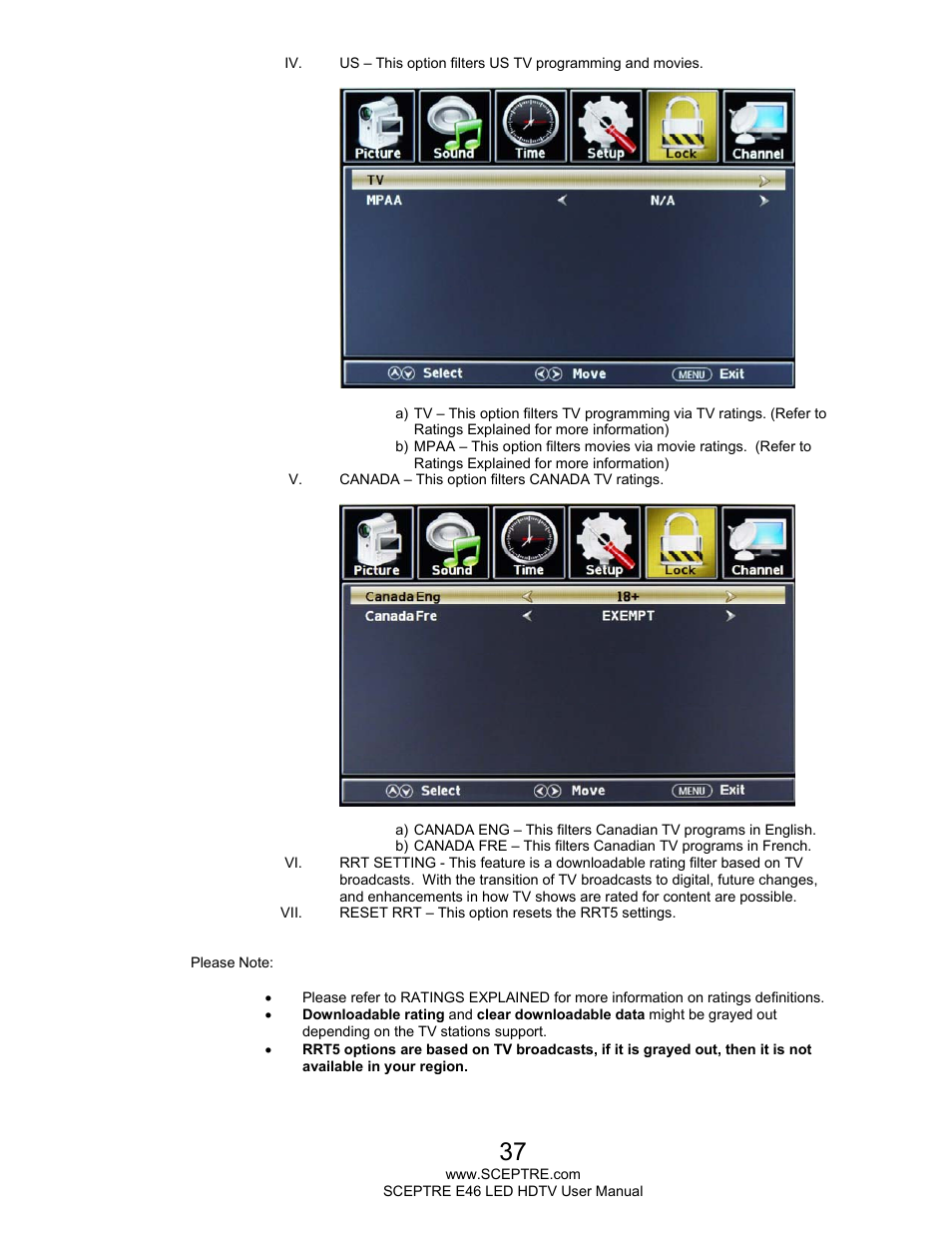 Sceptre E465BV-FHDD User Manual | Page 37 / 56