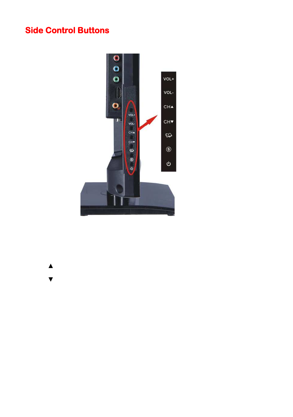 Side control buttons | Sceptre E195BV-SHDC User Manual | Page 12 / 54