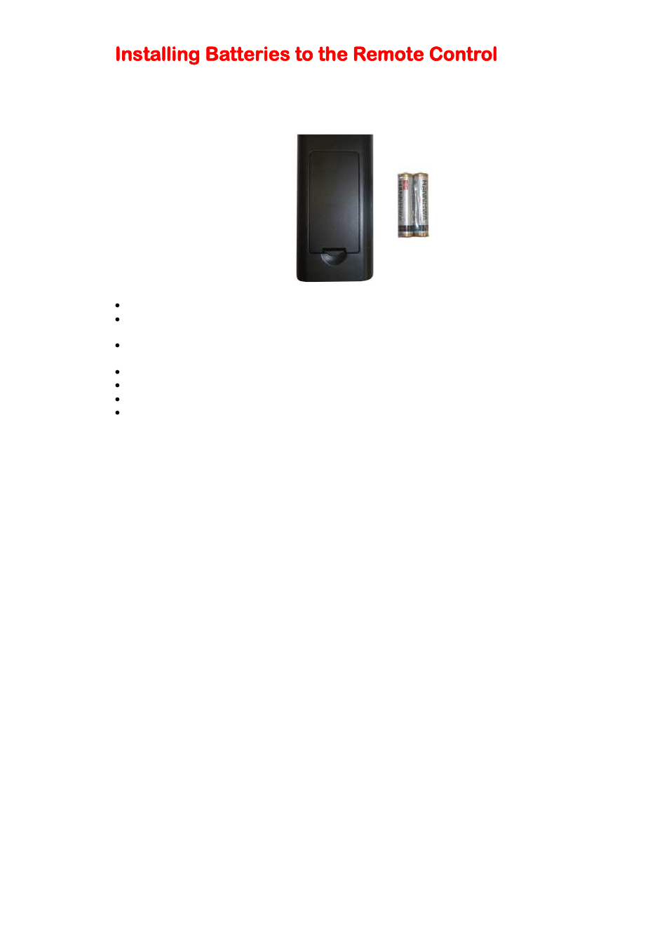 Installing batteries to the remote control | Sceptre E195BV-SHDC User Manual | Page 17 / 54