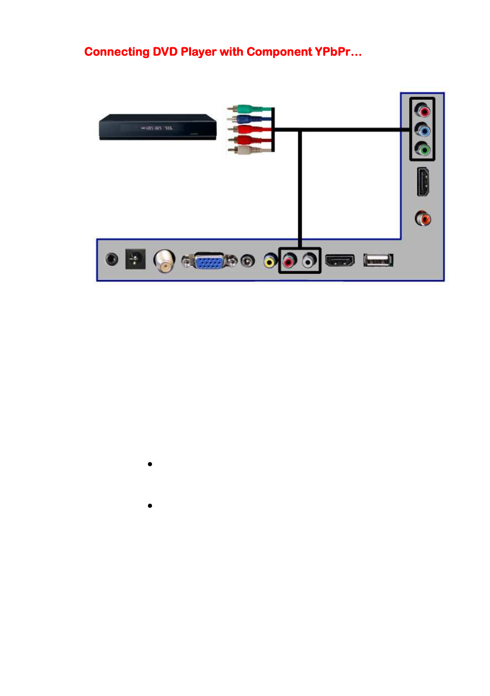 Connecting dvd player with component ypbpr | Sceptre E195BV-SHDC User Manual | Page 19 / 54