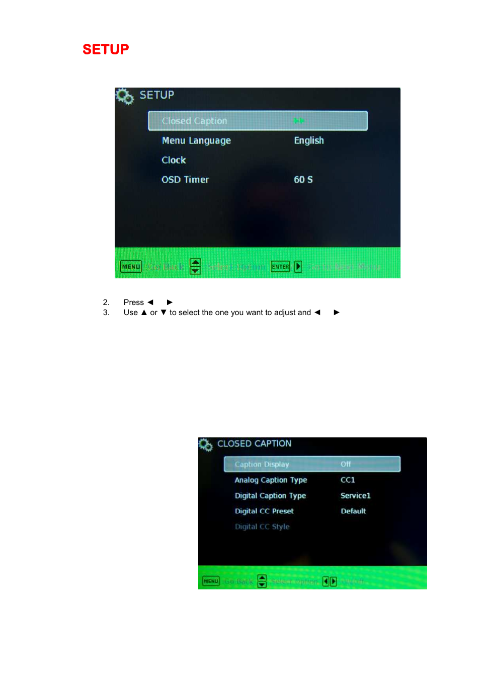 Setup | Sceptre E195BV-SHDC User Manual | Page 33 / 54