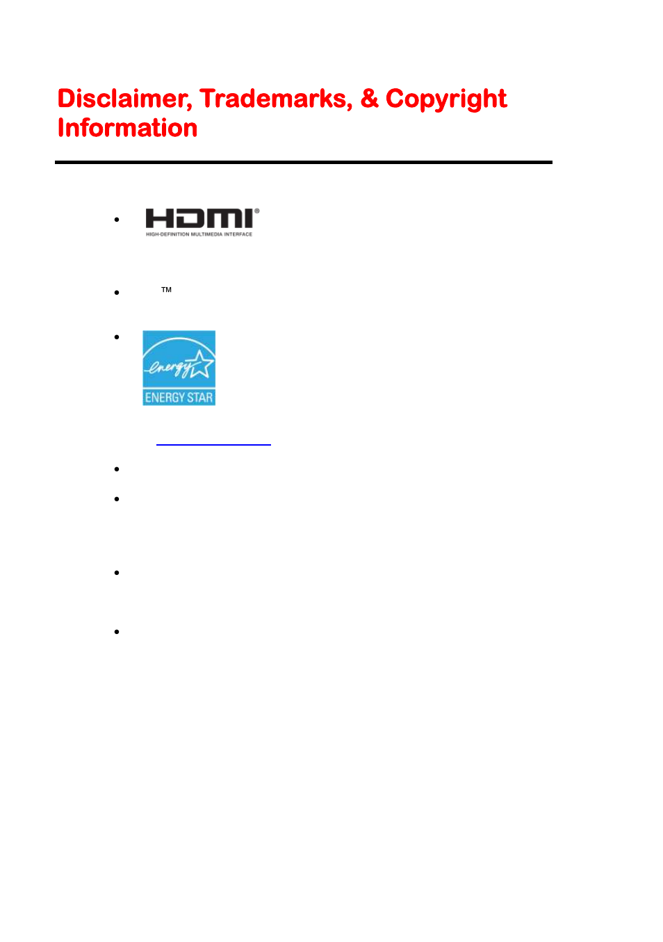 Disclaimer, trademarks, & copyright information | Sceptre P322BV-HDR User Manual | Page 52 / 53