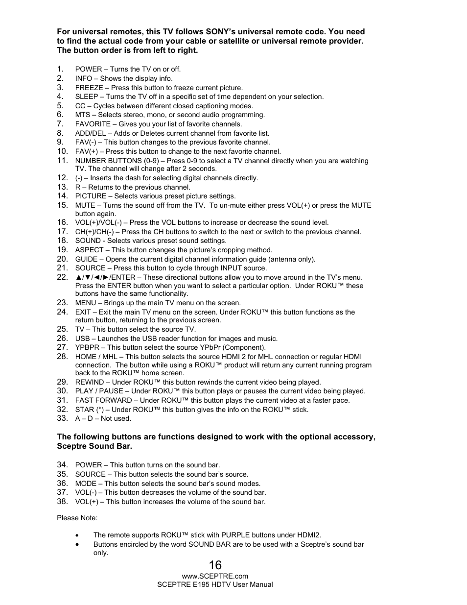 Sceptre E195BV-SMQR User Manual | Page 16 / 58
