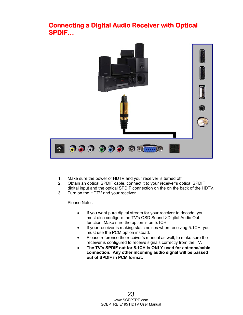 Sceptre E195BV-SMQR User Manual | Page 23 / 58