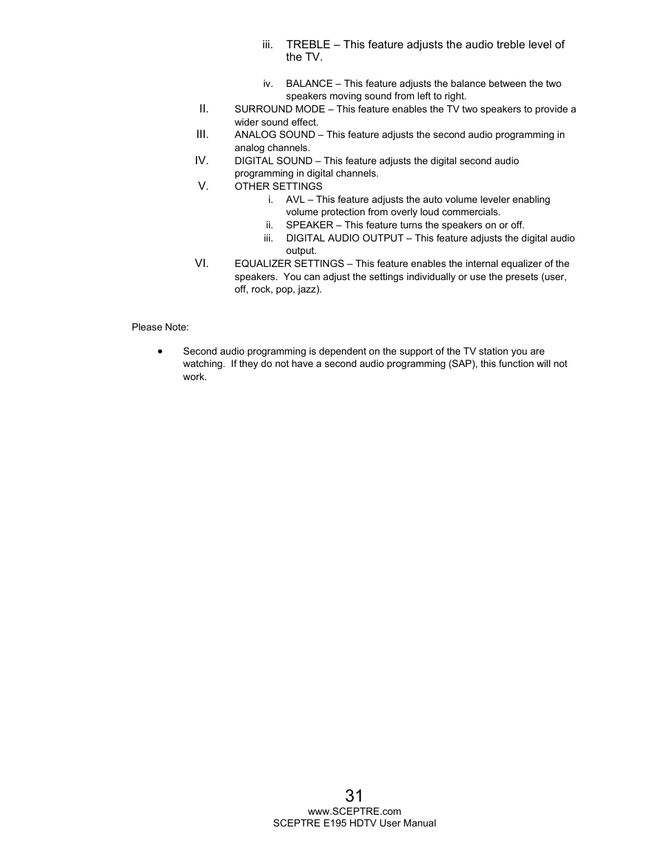 Sceptre E195BV-SMQR User Manual | Page 31 / 58