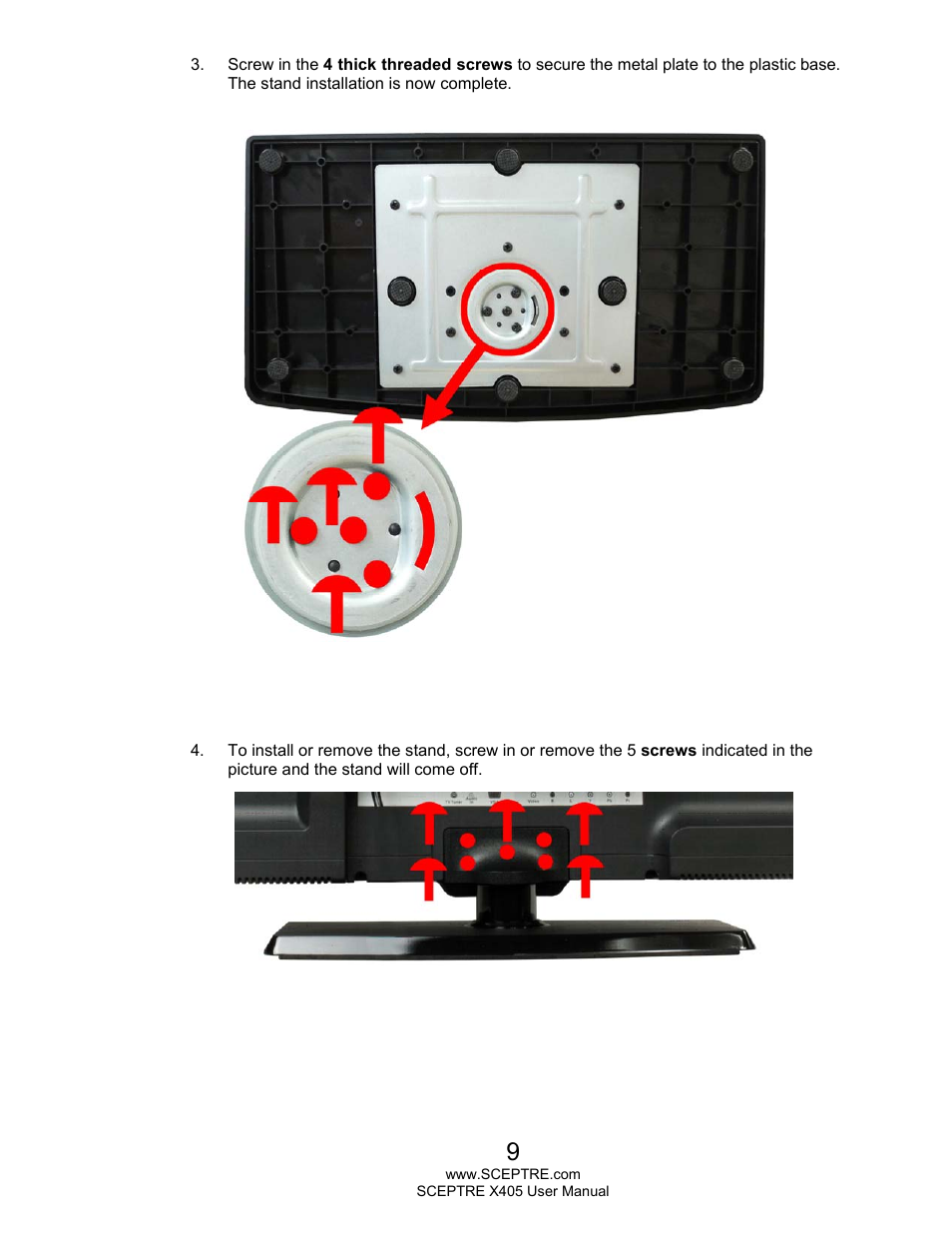 Sceptre X405BV-FHDR User Manual | Page 9 / 54