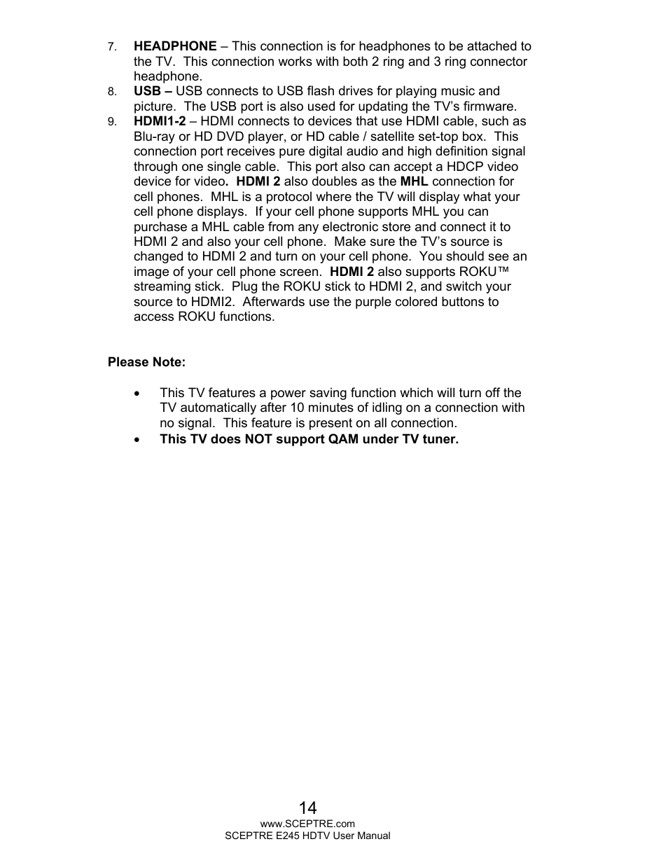 Sceptre E245BD-FMQR User Manual | Page 14 / 65