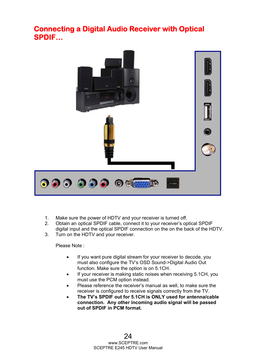 Sceptre E245BD-FMQR User Manual | Page 24 / 65