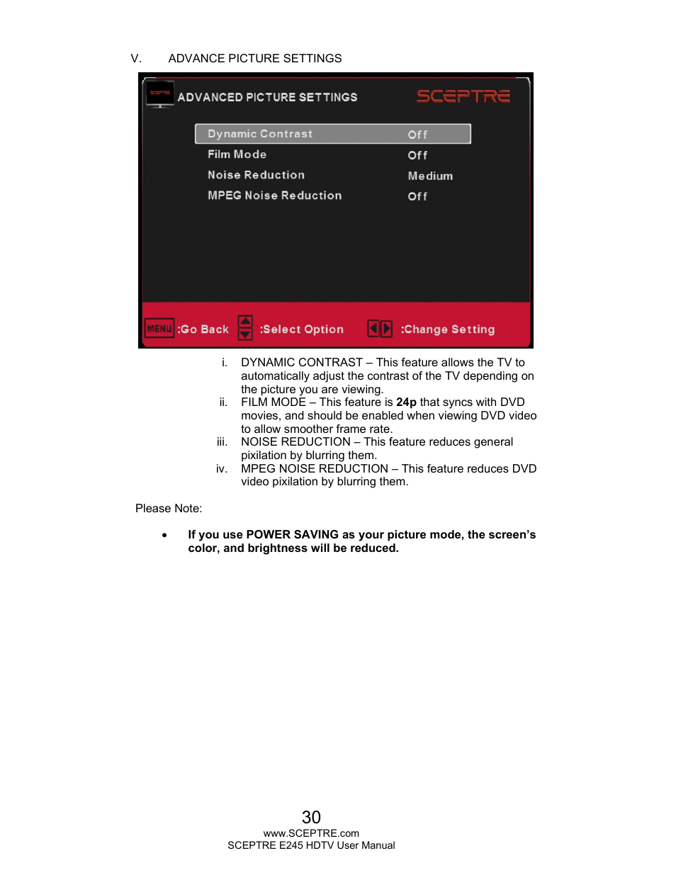 Sceptre E245BD-FMQR User Manual | Page 30 / 65