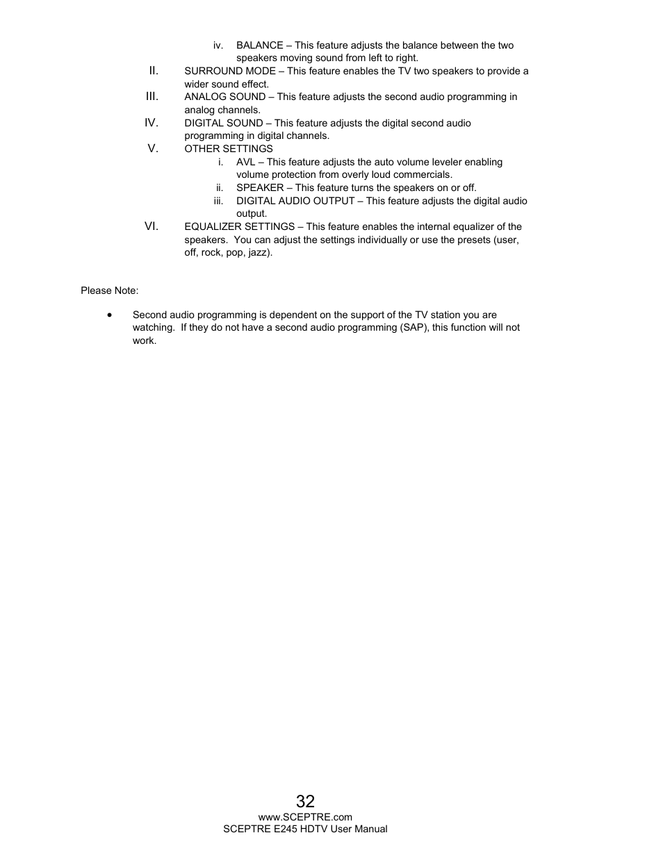 Sceptre E245BD-FMQR User Manual | Page 32 / 65
