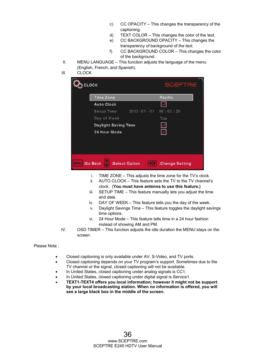 Sceptre E245BD-FMQR User Manual | Page 36 / 65