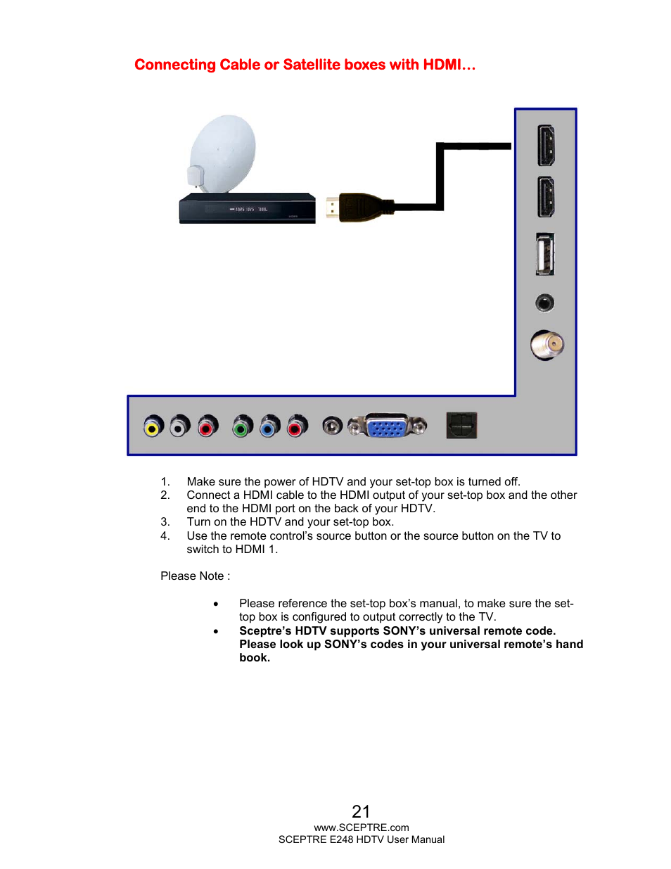 Sceptre E248BV-FMQR User Manual | Page 21 / 58