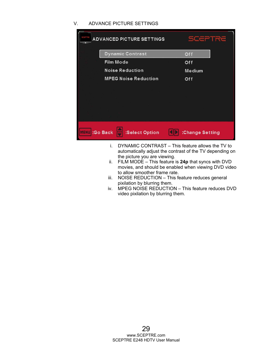 Sceptre E248BV-FMQR User Manual | Page 29 / 58