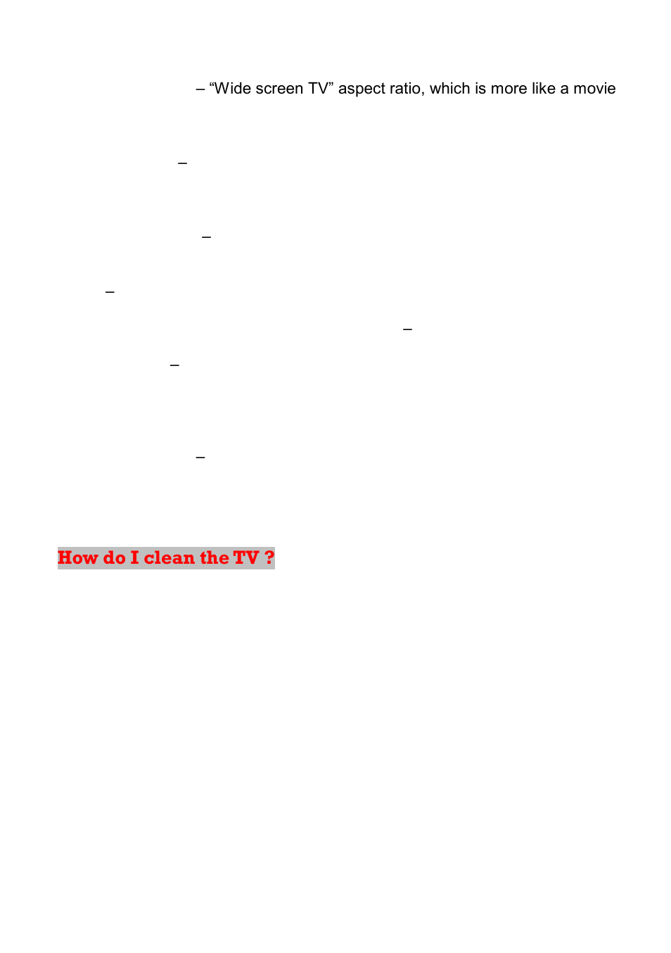 How do i clean the tv | Sceptre X23GV-KOMODO User Manual | Page 99 / 111