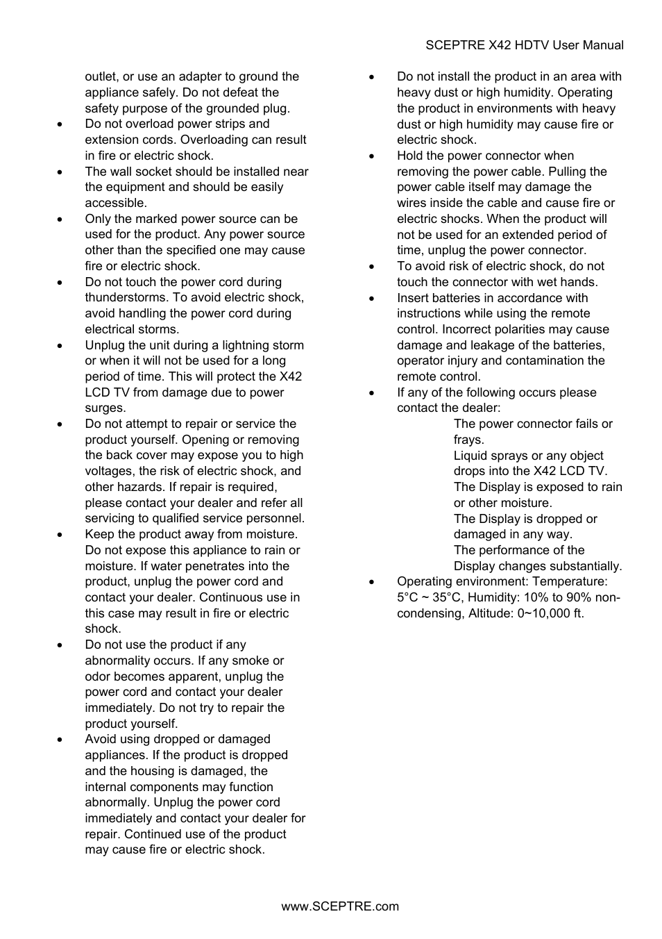 Sceptre X42BV-FULLHD User Manual | Page 4 / 128