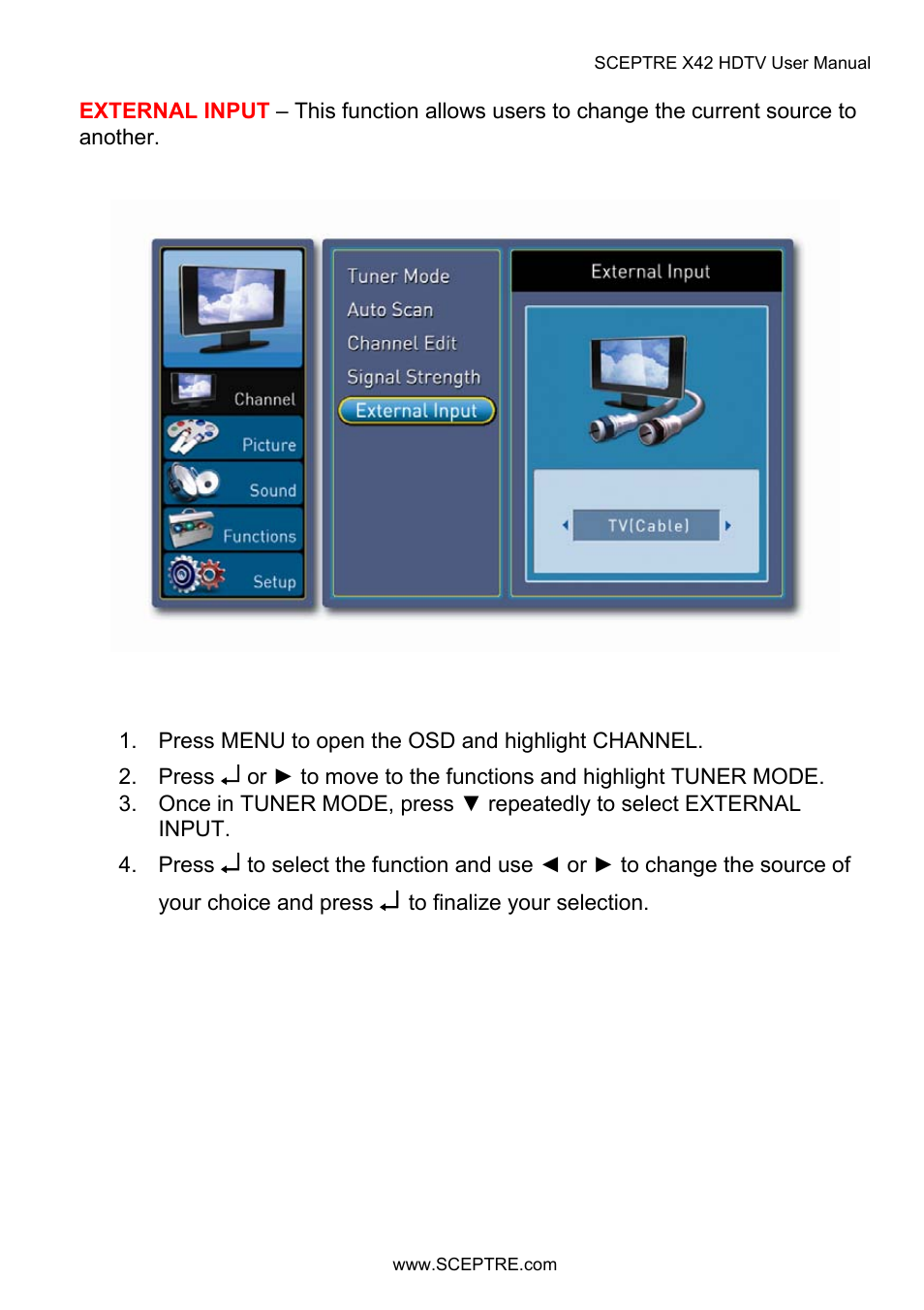 Sceptre X42BV-FULLHD User Manual | Page 54 / 128